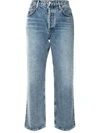 AGOLDE RIPLEY MID-RISE CROPPED JEANS