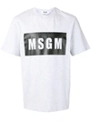Msgm Logo Print T-shirt In Gray