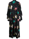 LA DOUBLEJ FLORAL-PRINT LONG-SLEEVED MAXI DRESS