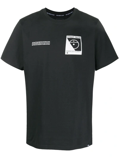 The North Face Steep Tech Logo Print T-shirt In Black