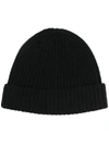 CRUCIANI RIBBED-KNIT CASHMERE BEANIE