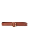 Ralph Lauren Leather Slide-buckle Belt In Cuoio