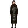 KASSL EDITIONS BROWN WOOL ORIGINAL LONG LACQUER COAT