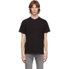 Rag & Bone Black Cotton Classic Short Sleeve Henley In Jet Black