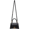 BALENCIAGA BLACK SHINY SMALL HOURGLASS BAG