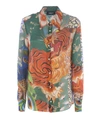 Dsquared2 Jungle Print Silk Shirt In Multicolour