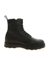 WOOLRICH LACE-UP ANKLE BOOTS IN BLACK