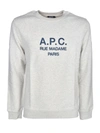Apc Grey Rufus Sweatshirt In Ecru Shine