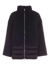 ADD WOOL AND MOHAIR DETAIL DOWN JACKET IN BLACK