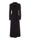 TWINSET BELT DOUBLE-BREASTED COAT IN BLACK
