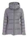 ADD LOGO DOWN JACKET IN PEARL GREY