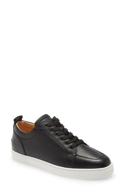 Christian Louboutin Rantulow Grained-leather Trainers In Black
