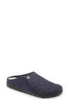 Birkenstock Men's Zermatt Shearling Clog Slippers From Finish Line In Dark Blue/ Natural