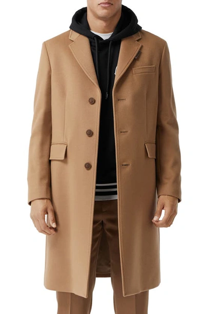 Burberry Men's Hawkhurst Solid Cashmere-wool Topcoat In Camel