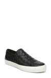 Vince Fletcher Mens Slip On Woven Casual And Fashion Sneakers In Black