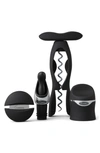 Rabbit 4-piece Wine Tool Kit In Velvet Black