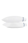 Matouk Louise Set Of 2 Pillowcases In Hazy Blue