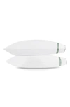 Matouk Louise Set Of 2 Pillowcases In Celadon