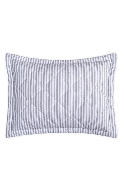 Matouk Matteo Quilted Standard Sham In Sea