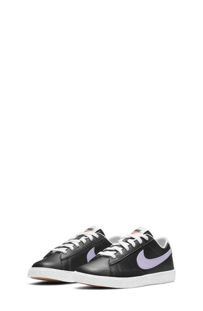Nike Blazer Low '77 Big Kids' Shoes In Off Noir/ Black/ Camellia