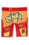 Ethika Kids' Flamin' Hot Boxer Briefs In Red/ Yellow