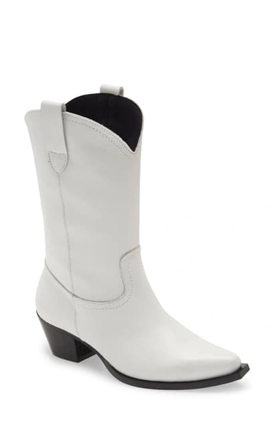 Intentionally Blank James Western Boot In White Leather