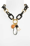 LIZZIE FORTUNATO FOREST LINKED CHARM NECKLACE,FW20-N022
