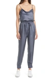 Cinq À Sept Finnley Twill Jumpsuit In Onyx