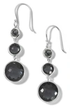 Ippolita Women's Lollipop Lollitini Sterling Silver, Hematite Doublet & Hematite 3-stone Drop Earrings In Black