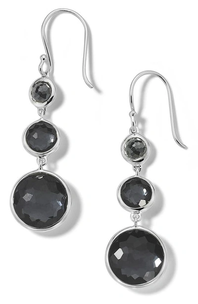 Ippolita Lollipop® Lollitini Sterling Silver, Hematite Doublet & Hematite 3-stone Drop Earrings