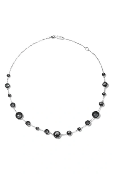 Ippolita Sterling Silver Lollipop Lollitini Hematite Station Necklace, 18 In Silver