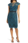 TADASHI SHOJI SEQUIN LACE COCKTAIL DRESS,BJK18795M