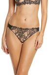 Skarlett Blue Entice Thong In Black / Nylon