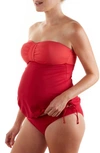 CACHE COEUR EDEN TWO-PIECE COLORBLOCK MATERNITY TANKINI SWIMSUIT,TK144