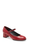 Camper Katie Pump In Medium Red Leather