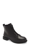 Camper Pix Leather Ankle Boots In Black Leather