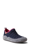 Toni Pons Mare Quilted Slipper In Navy Wool