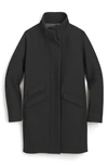 Jcrew Stadium Cloth Cocoon Coat In Black