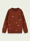 SCOTCH & SODA PRINTED CREW NECK SWEATSHIRT,8718859994365