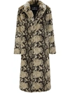 Unreal Fur Faux Fur Snake-print Coat In Neutrals