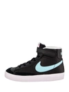Nike Blazer Mid '77 Leather Sneakers In Black