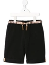 Alviero Martini Tailored Shorts With Map-print Ribbon In Black