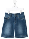 Alviero Martini Mid-rise Denim Shorts In Blue