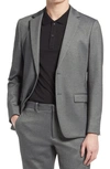 Theory Chambers Slim Fit Suit Jacket In Black Melange