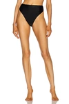 Jade Swim Incline High Waist Bikini Bottom In Black
