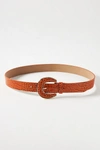 B-low The Belt Palmer Croc Embossed Leather Belt In Orange