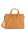 TOD'S BAULETTO DOUBLE TOP HANDLE LEATHER SHOULDER BAG,0400013009667