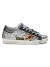 Golden Goose Silver-tone Leather Superstar Sneakers