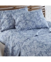 Southshore Fine Linens Perfect Paisley Extra Deep Pocket Boho Sheet Set, Queen In Blue