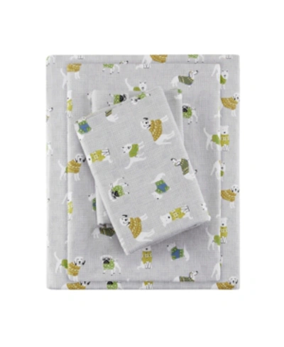 SLEEP PHILOSOPHY NOVELTY PRINTED COTTON FLANNEL 4-PC. SHEET SET, FULL